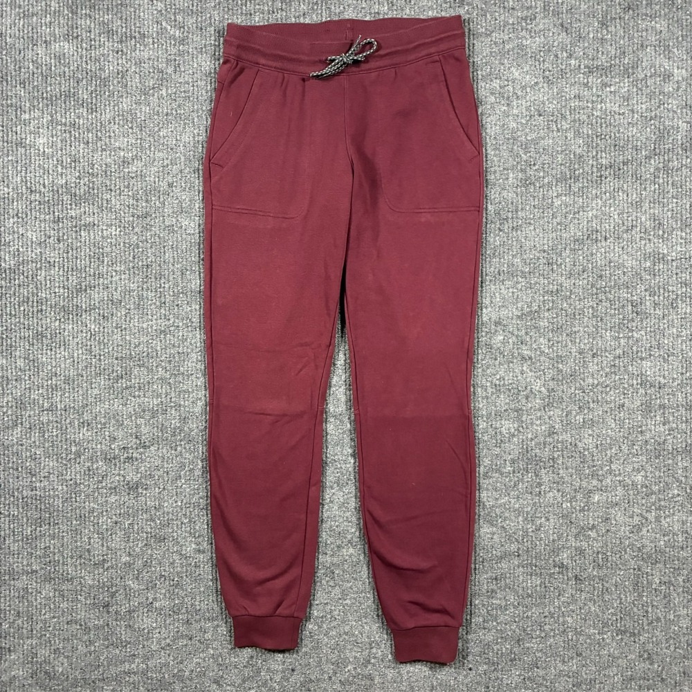 Columbia Womens Jogger Pants Size S Burgundy Pull On Drawstring Athletic Lounge